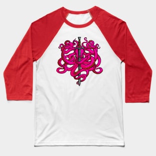 Octopus emblem Baseball T-Shirt